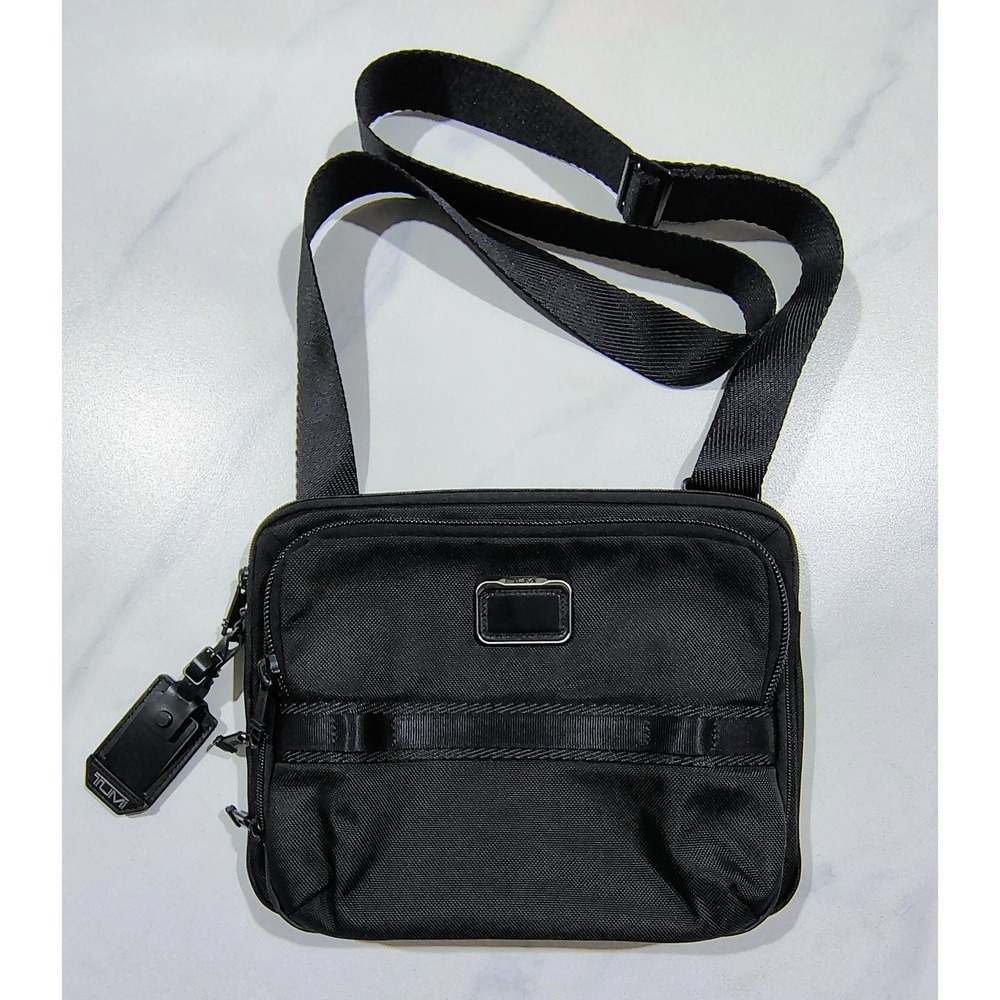 Tumi Alpha Bravo Service Crossbody Bag Black Ballistic Nylon Mens 232796D Bag